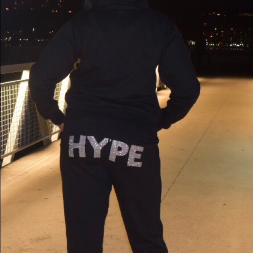 Black Out Sweatsuit (Glitter)